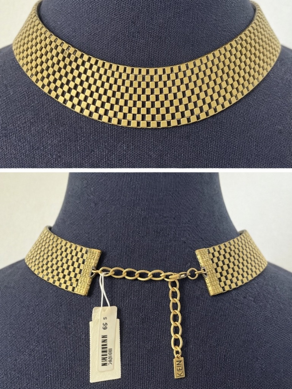 Vintage Bronze Chainmail Mesh Cleopatra Choker necklace
